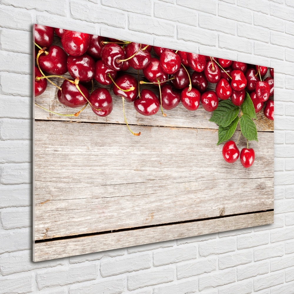 Print on acrylic Cherries on wood