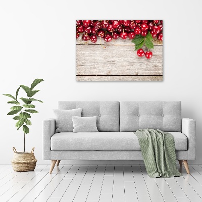 Print on acrylic Cherries on wood