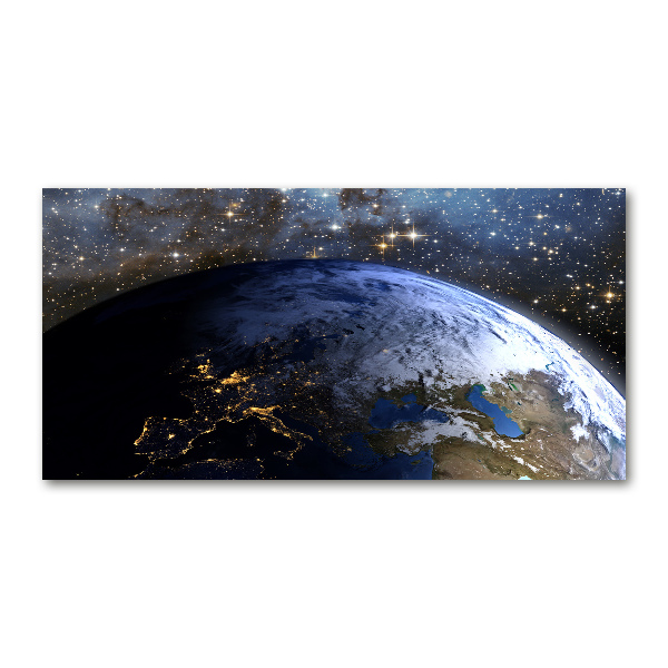 Glass acrylic wall art Planet Earth