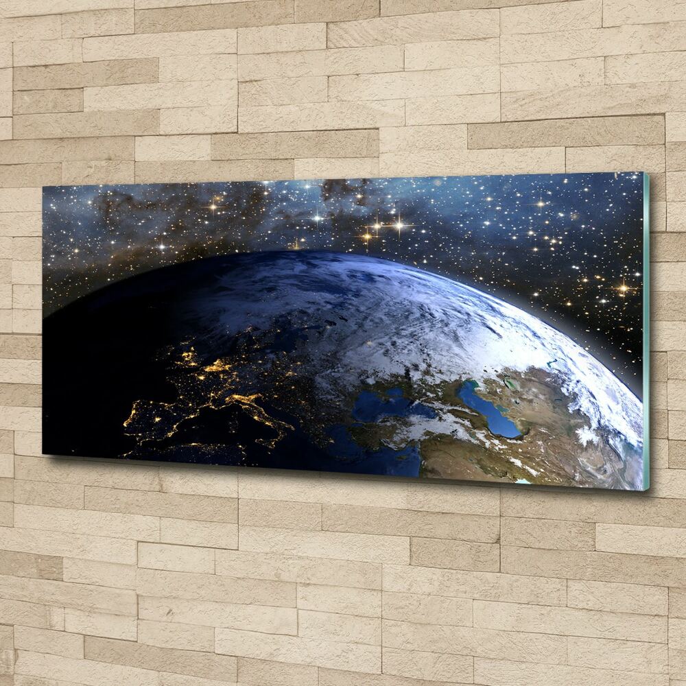 Glass acrylic wall art Planet Earth