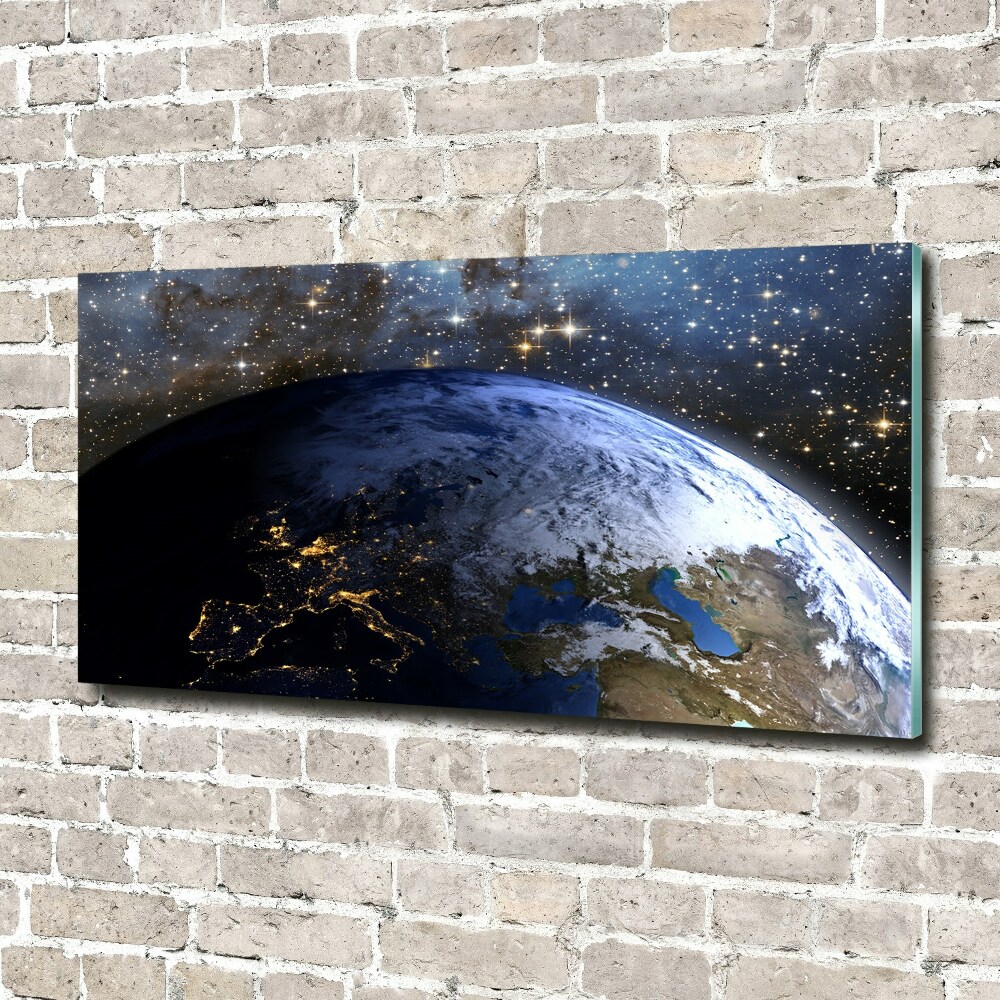 Glass acrylic wall art Planet Earth