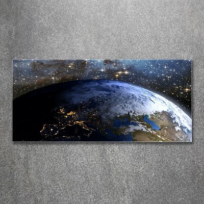 Glass acrylic wall art Planet Earth