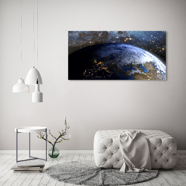 Glass acrylic wall art Planet Earth