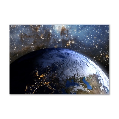 Glass acrylic wall art Planet Earth