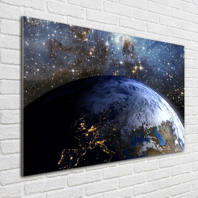 Glass acrylic wall art Planet Earth