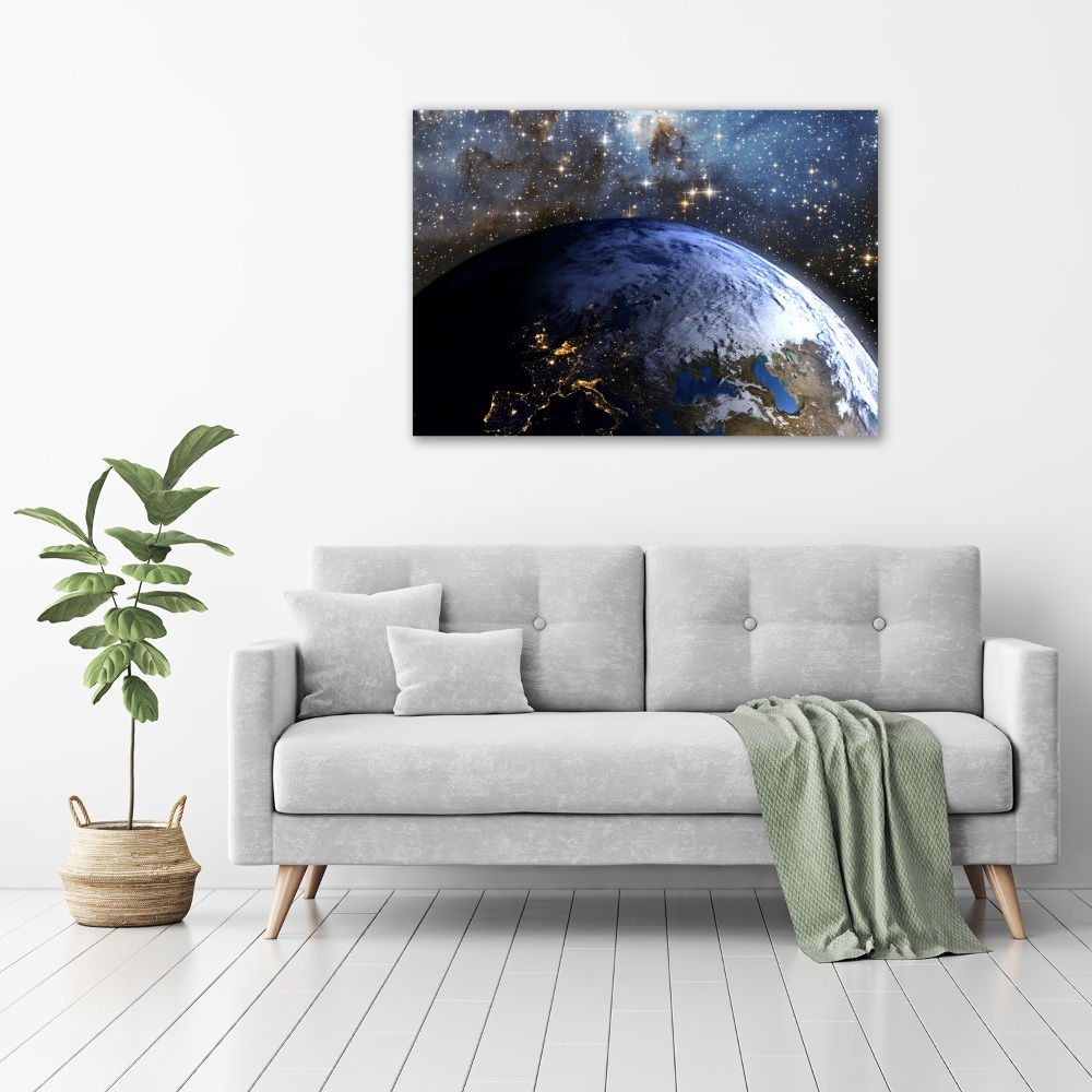 Glass acrylic wall art Planet Earth