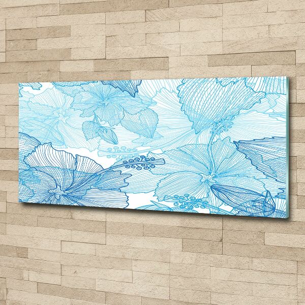 Acrylic wall art Hawaiian flowers