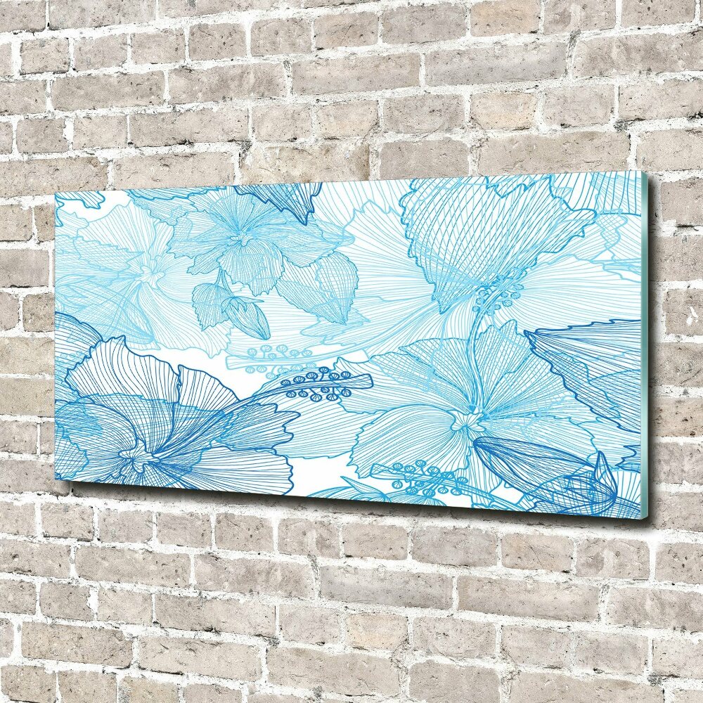 Acrylic wall art Hawaiian flowers