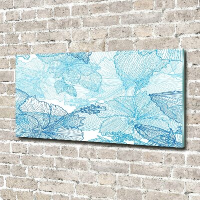 Acrylic wall art Hawaiian flowers