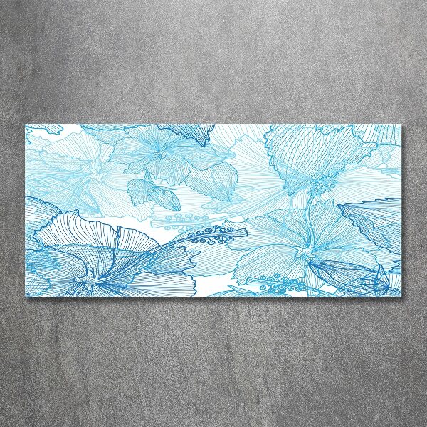 Acrylic wall art Hawaiian flowers