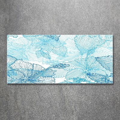 Acrylic wall art Hawaiian flowers