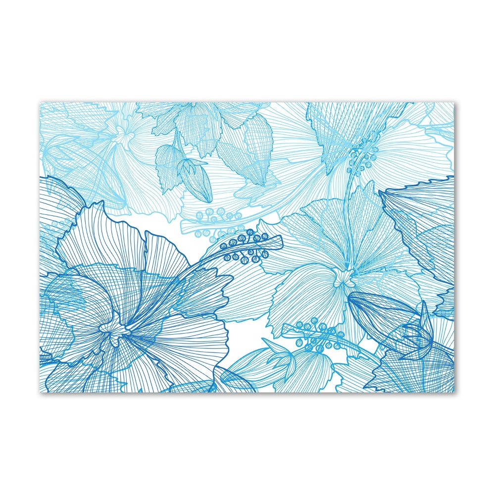 Acrylic wall art Hawaiian flowers