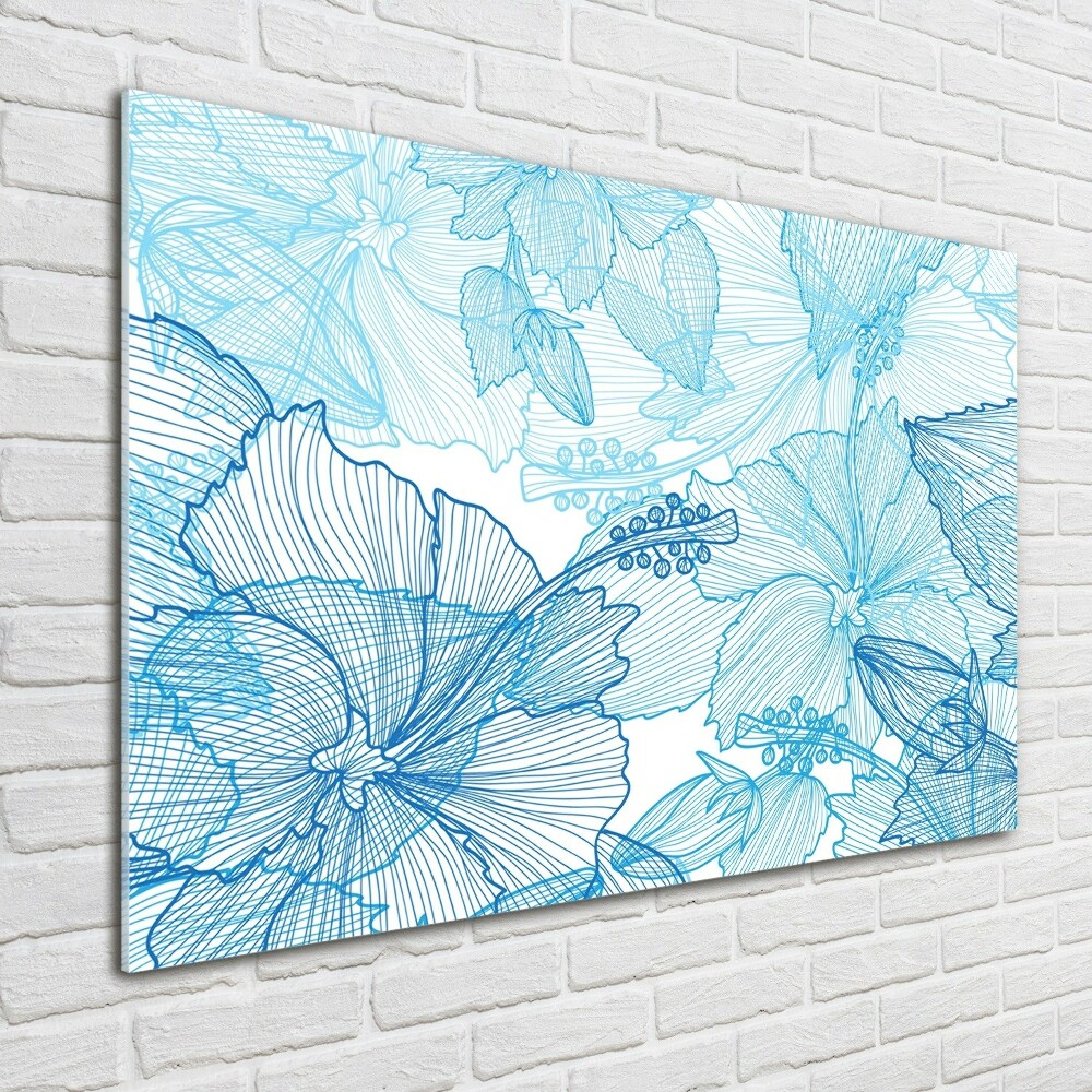 Acrylic wall art Hawaiian flowers