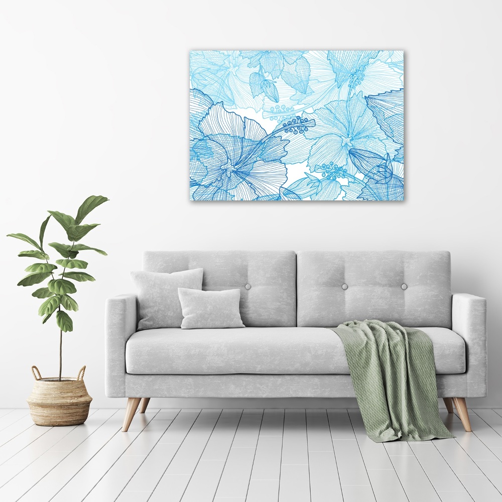 Acrylic wall art Hawaiian flowers