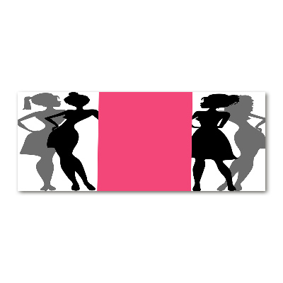 Glass acrylic wall art Women's silhouettes