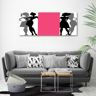 Glass acrylic wall art Women's silhouettes