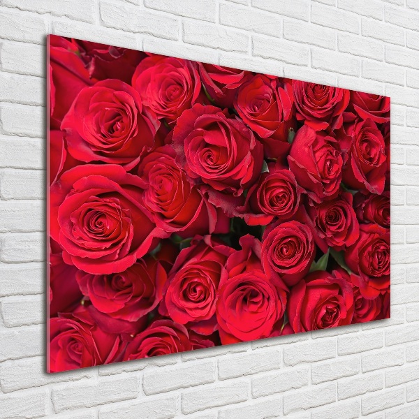 Acrylic wall picture Red roses