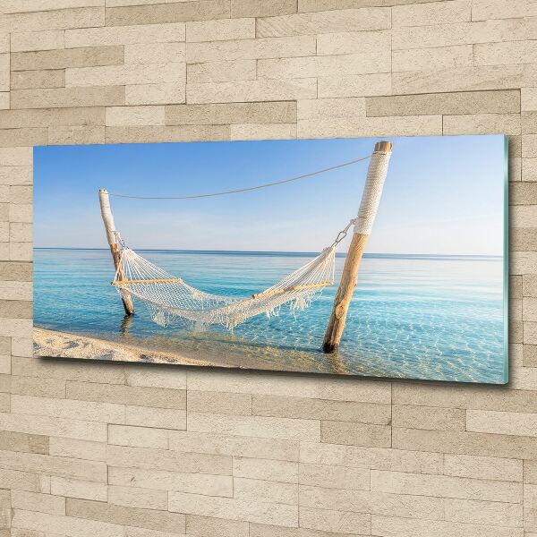 Acrylic wall art Hammock by the sea