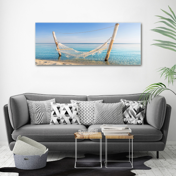 Acrylic wall art Hammock by the sea