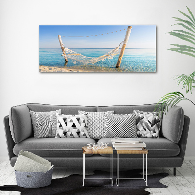 Acrylic wall art Hammock by the sea