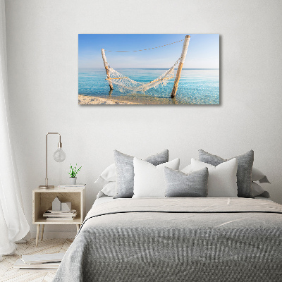 Acrylic wall art Hammock by the sea