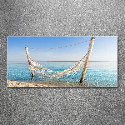 Acrylic wall art Hammock by the sea