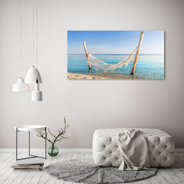 Acrylic wall art Hammock by the sea