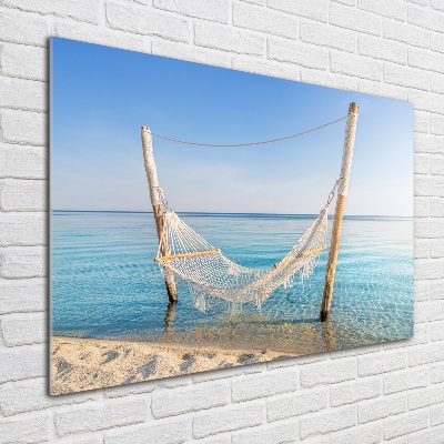 Acrylic wall art Hammock by the sea