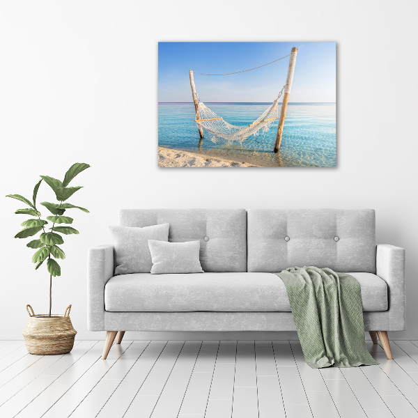 Acrylic wall art Hammock by the sea