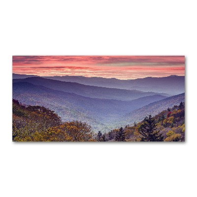 Print on acrylic Sunset of the mountain