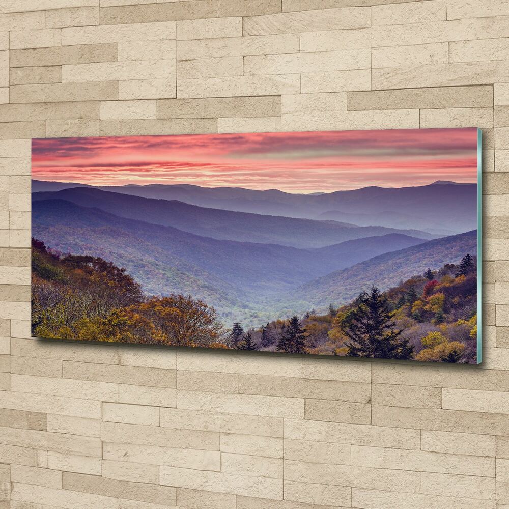 Print on acrylic Sunset of the mountain