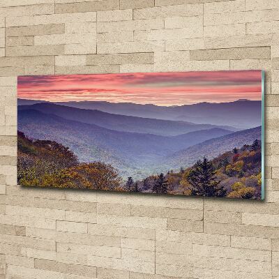 Print on acrylic Sunset of the mountain