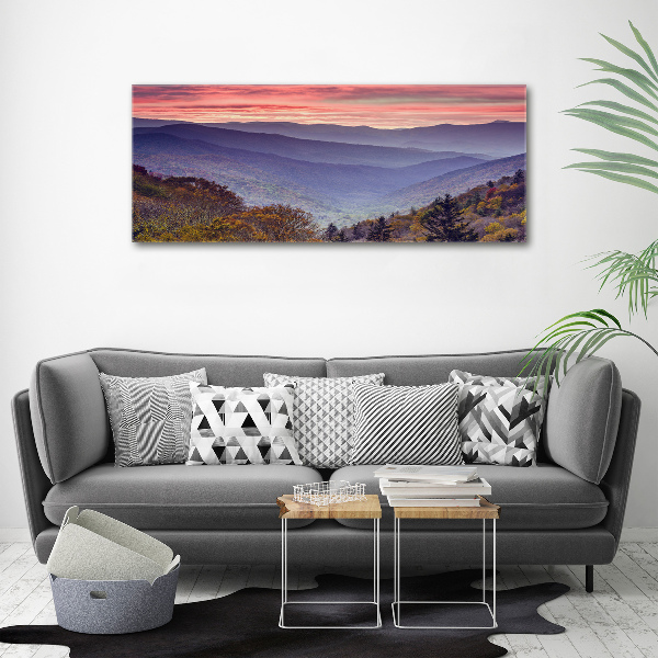 Print on acrylic Sunset of the mountain