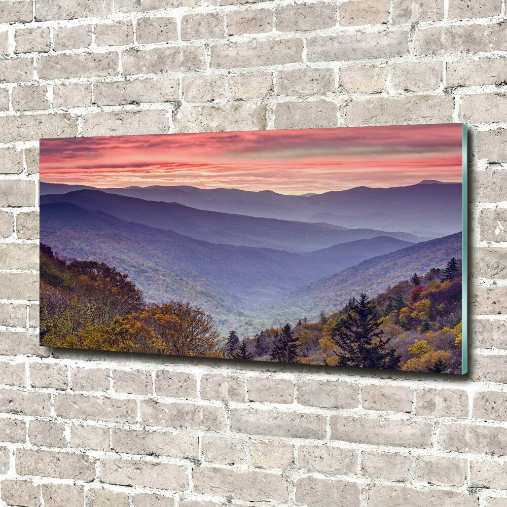 Print on acrylic Sunset of the mountain