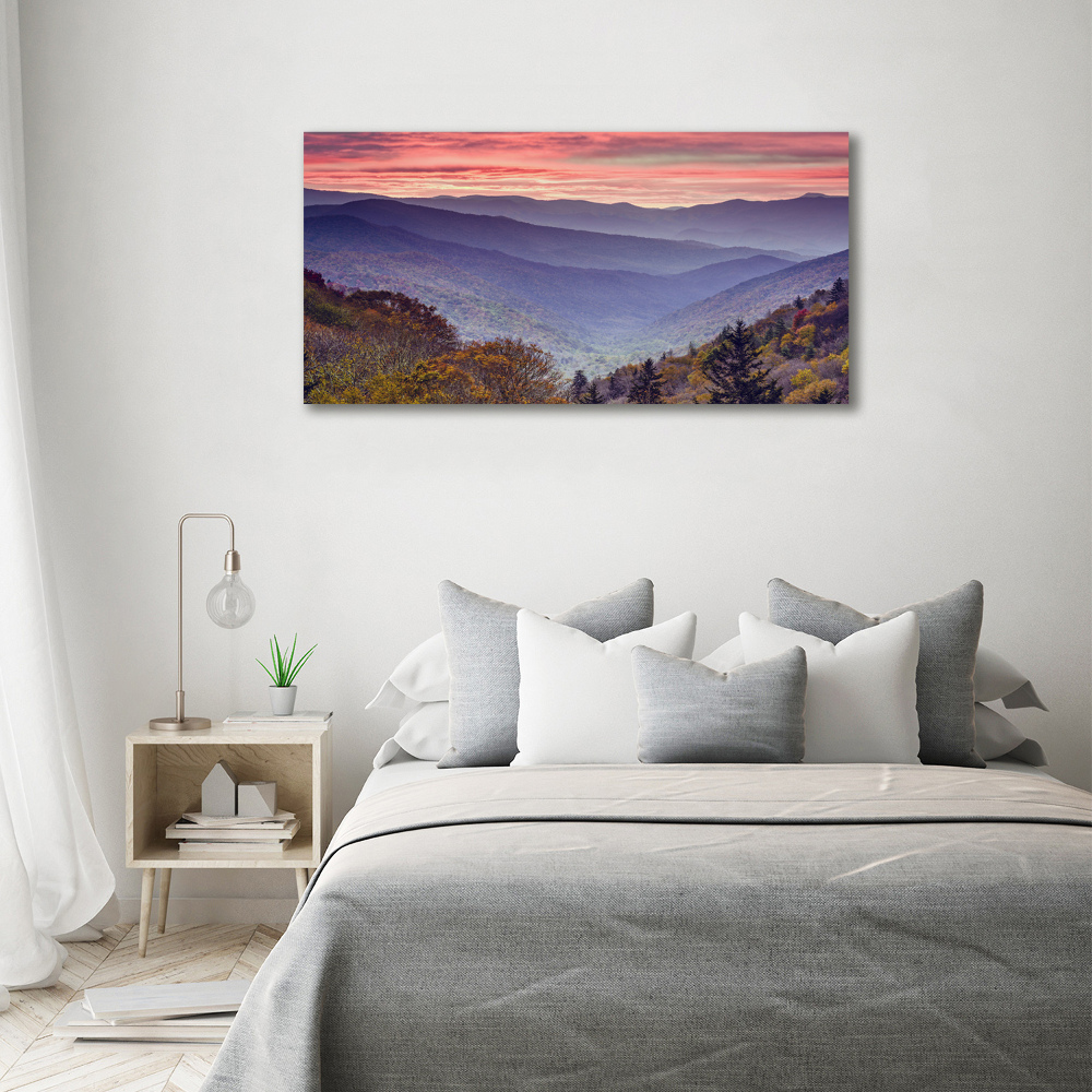 Print on acrylic Sunset of the mountain