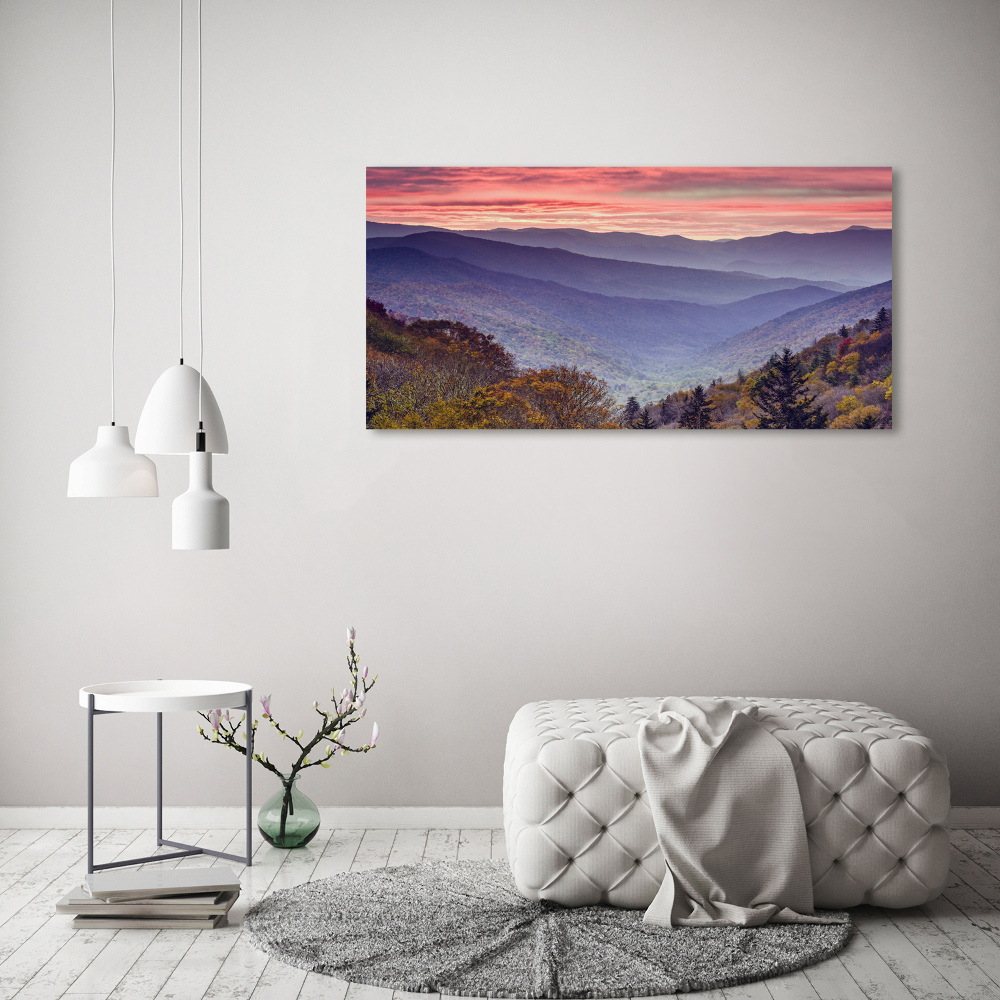 Print on acrylic Sunset of the mountain