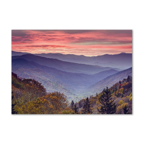 Print on acrylic Sunset of the mountain