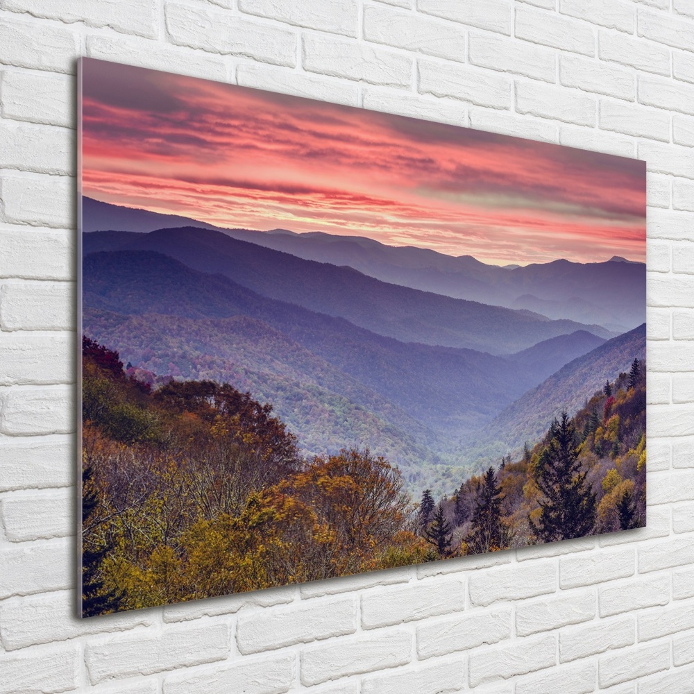 Print on acrylic Sunset of the mountain