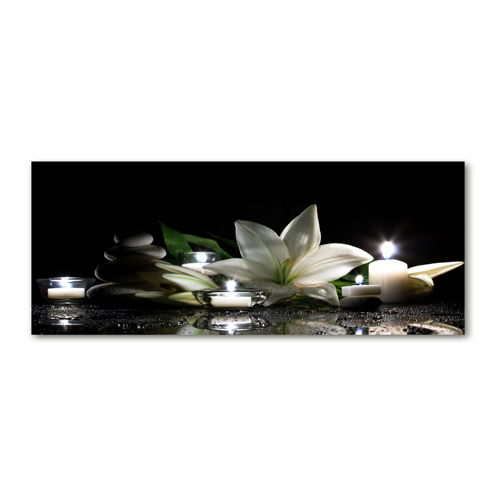 Wall art acrylic White lily