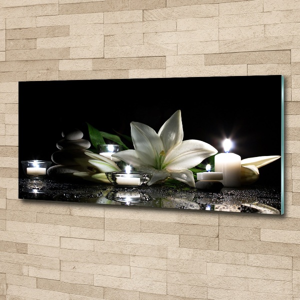 Wall art acrylic White lily