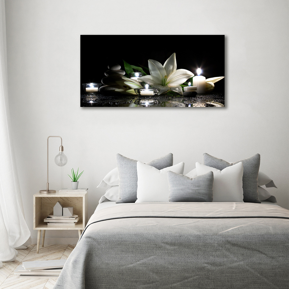 Wall art acrylic White lily