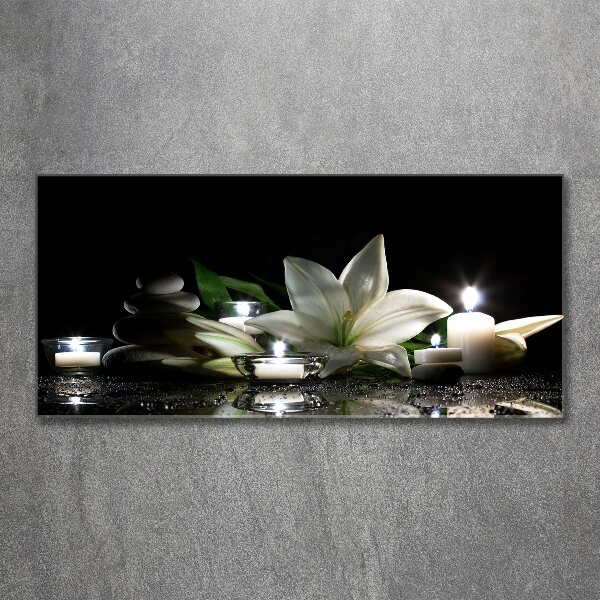 Wall art acrylic White lily