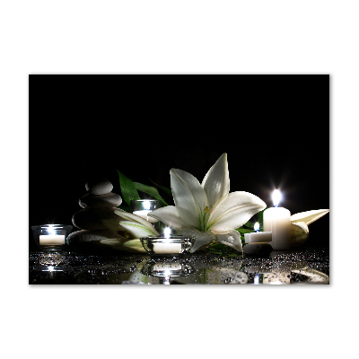 Wall art acrylic White lily