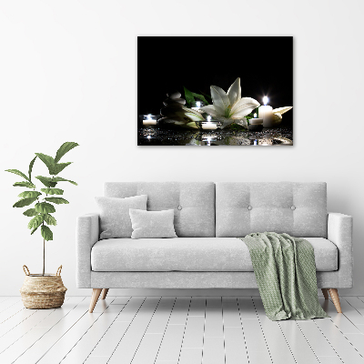 Wall art acrylic White lily