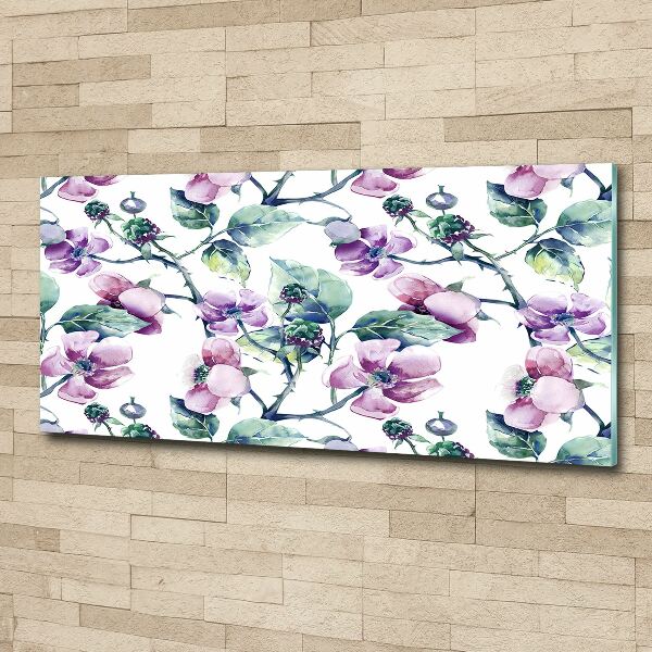 Wall art acrylic Blackberry flowers