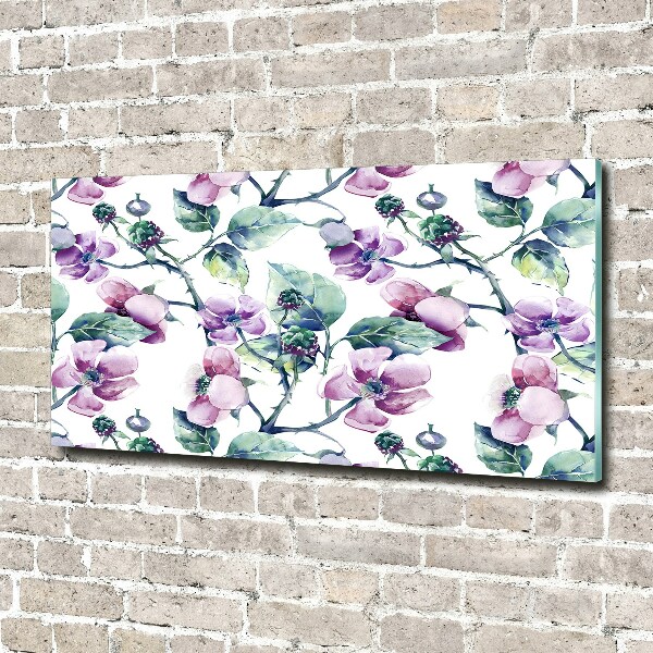 Wall art acrylic Blackberry flowers