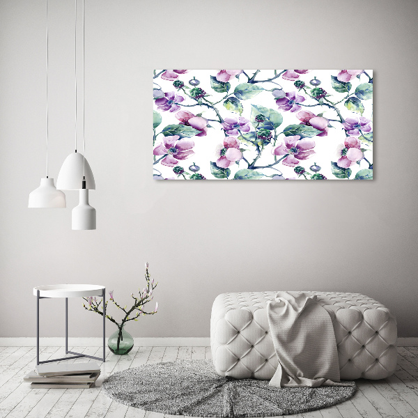 Wall art acrylic Blackberry flowers