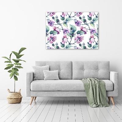 Wall art acrylic Blackberry flowers