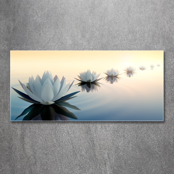 Acrylic wall art Lotos flowers