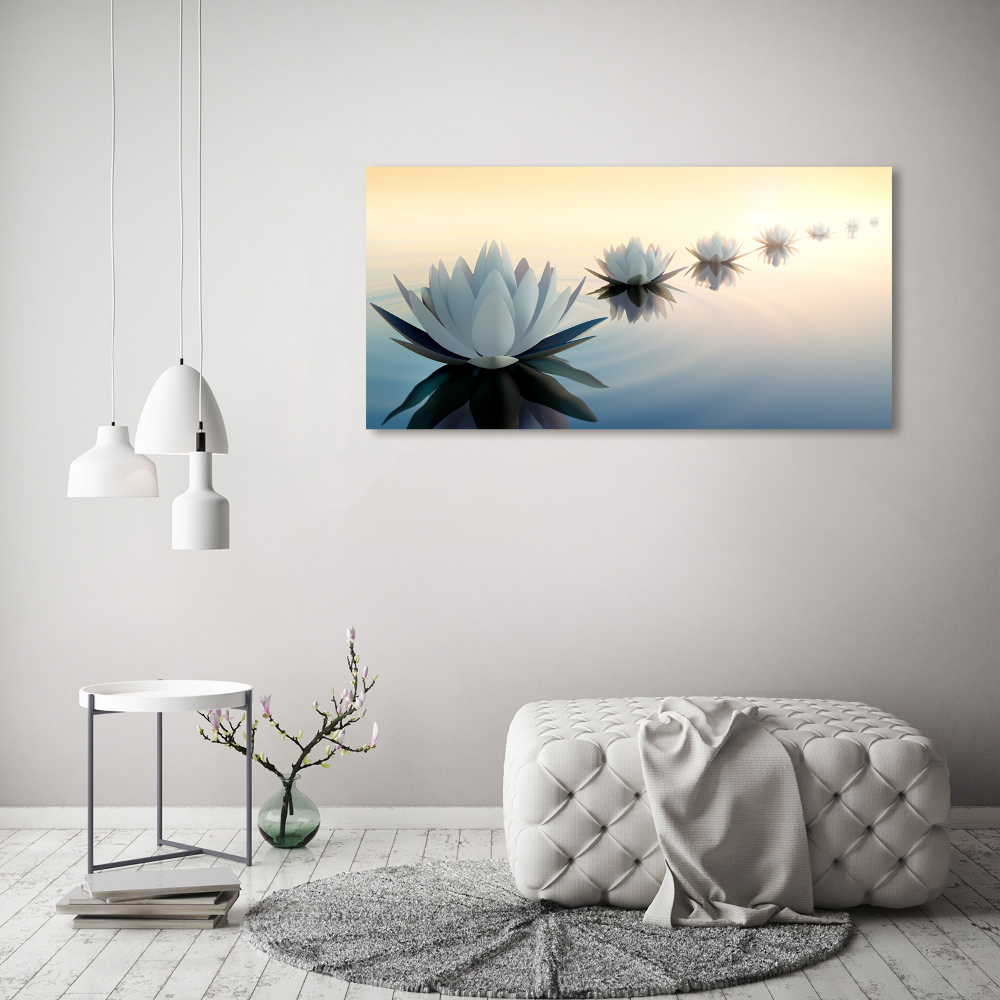 Acrylic wall art Lotos flowers